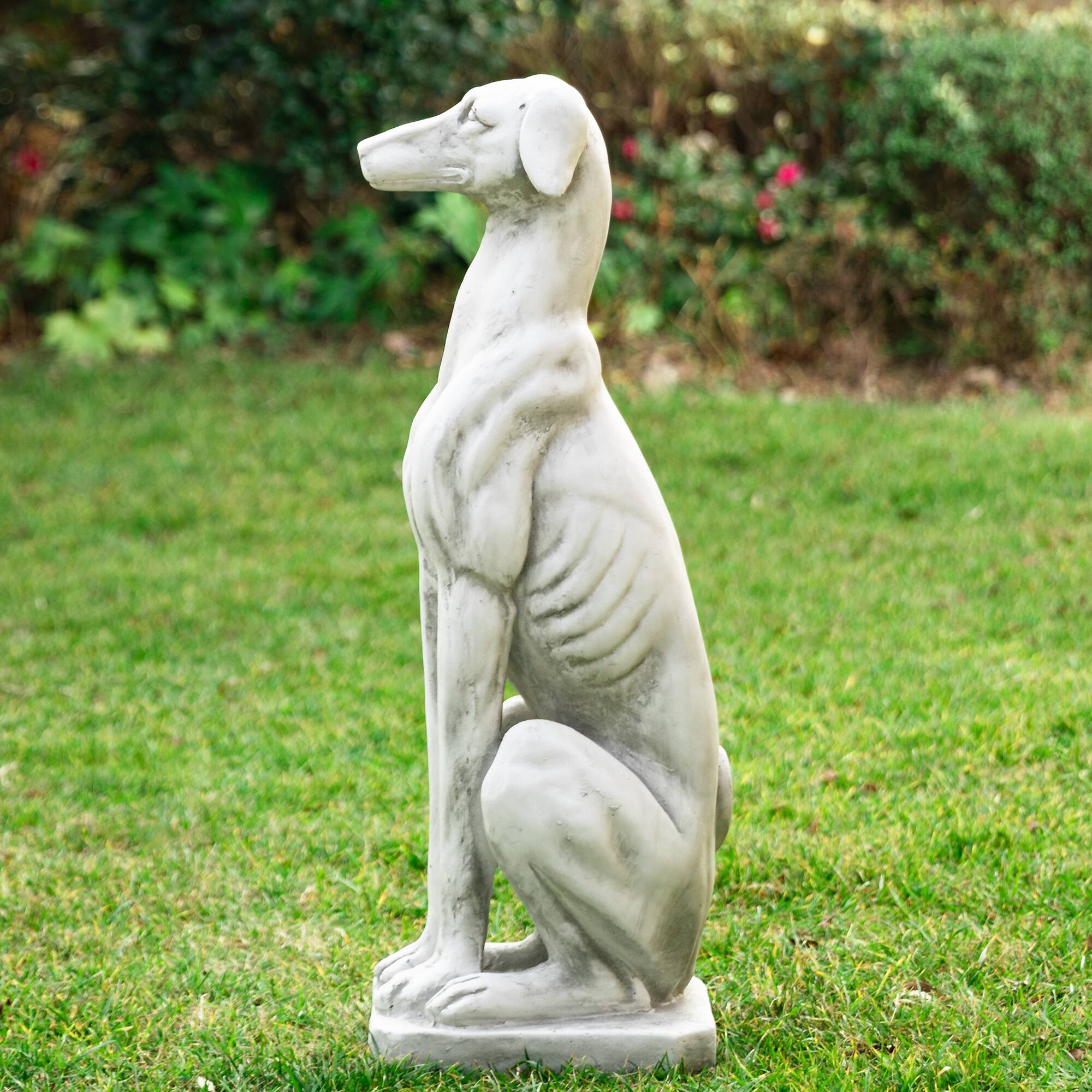 Glitzhome® 32" Sitting Dog Garden Statue